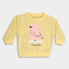 Infants' Soft Yellow Crew Neck Casual Sweatshirt, पीला, small image number null