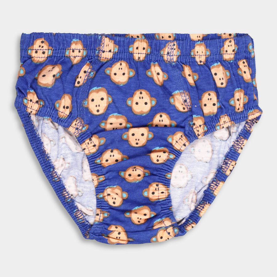 Boys' 100% Cotton Briefs, Mid Blue, large image number null