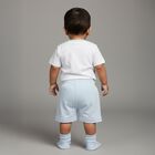 Infants Light Baby Blue Printed Cotton Baba Suit, हल्का नीला, small image number null