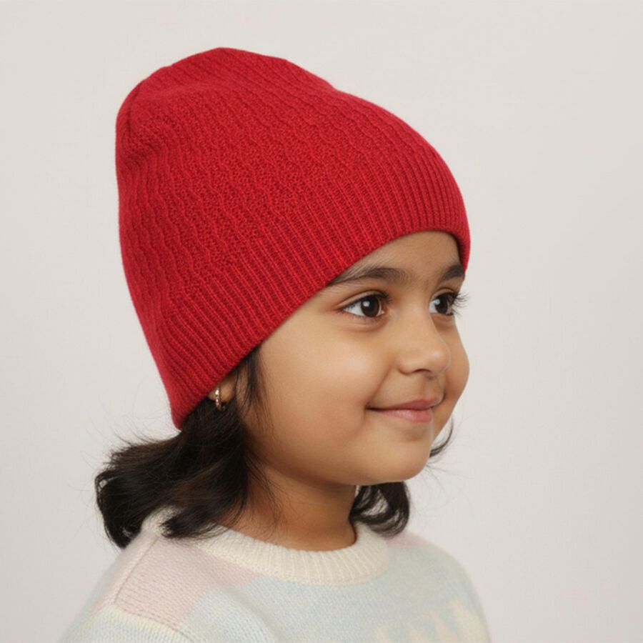 Girls' Winter Cap, Fuchsia, large image number null