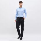 Men's Light Blue Cotton Blend Classic Collar Slim Fit Formal Shirt, Light Blue, small image number null