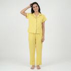 Women's Yellow Night Suit, पीला, small