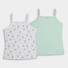 Girls' 100% Cotton Vest (Pack of 2), White, small
