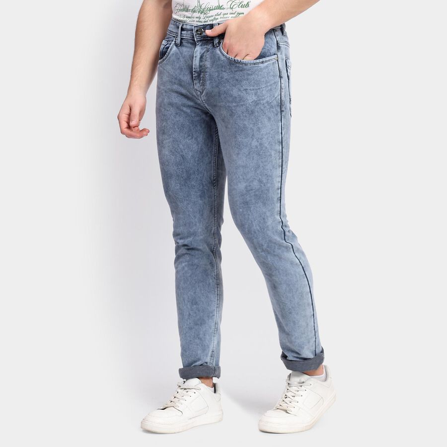 Men's Slim Fit Jeans , Light Grey, large image number null