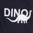 Boys' Navy Blue Dino Printed Cotton Blend Pyjama, Navy Blue, small image number null