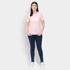 Ladies' Round Neck T-Shirt , हल्का गुलाबी, small