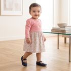 Infants' Pink Fit and Flare Butterfly Motif Frock, हल्का गुलाबी, small