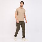 Men's Cargo Slim Fit Casual Trousers, Olive, small image number null