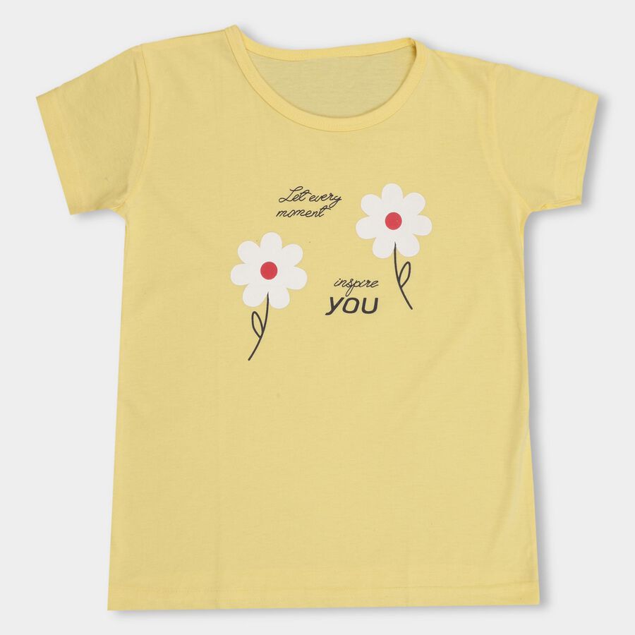 Girls' T-Shirt , Yellow, large image number null