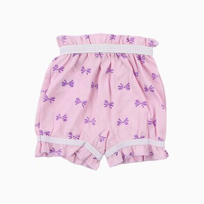 Infants Soft Pink Cotton Printed Bloomers