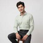 Men's Mint Green Regular Fit Formal Shirt, Light Green, small