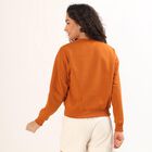Women's Rust Orange Crew Neck Casual Sweatshirt, Mustard, small image number null