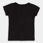 Girls' 100% Cotton T-Shirt , काला, small image number null