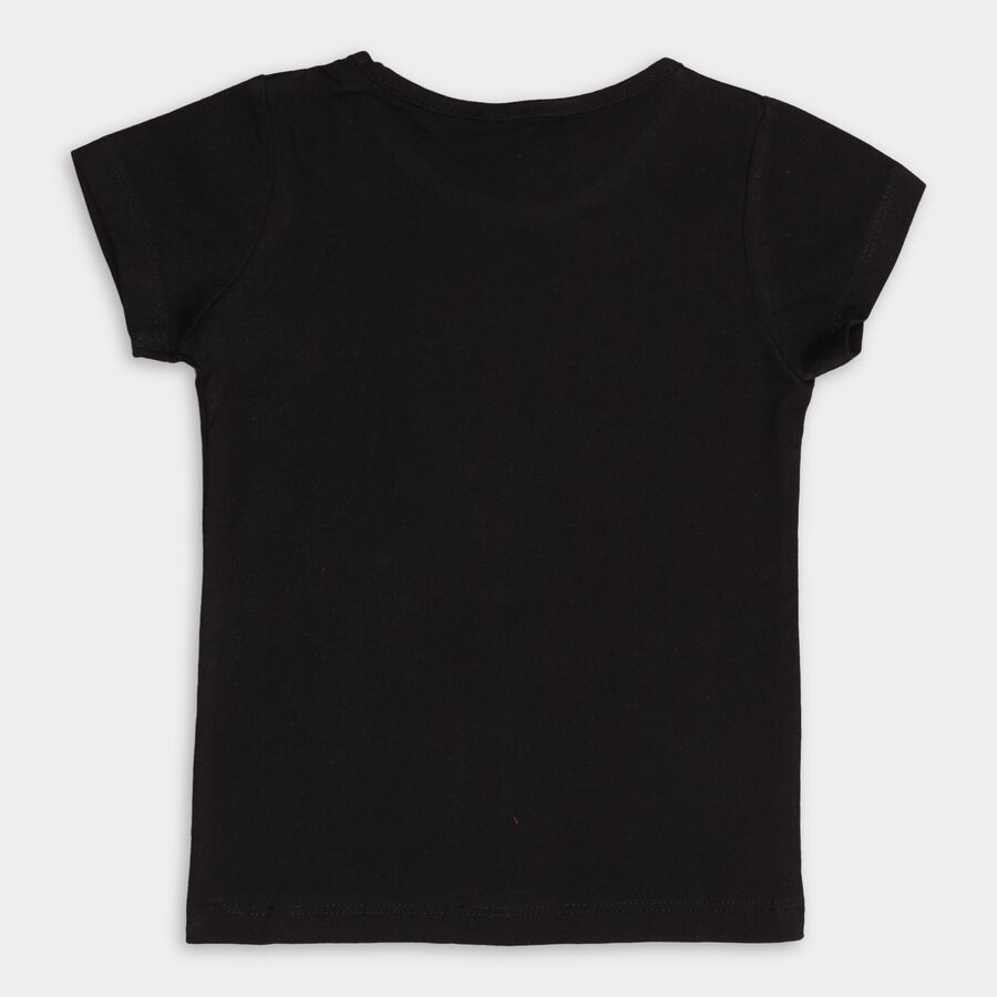 Girls' 100% Cotton T-Shirt , काला, large image number null