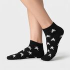 Women's Assorted Regular Fit Star Print Pack of 3 Socks, चुनिंदा, small