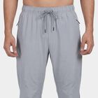 Men's Light Grey Slim Fit Zip Pocket Track Pants, Light Grey, small
