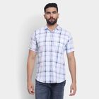 Men's 100% Cotton Casual Shirt, सफ़ेद, small