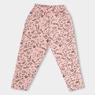 Girls' Light Pink Printed Cotton Blend Pyjama, Light Pink, small image number null