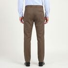 Men's Brown Slim Fit Chino Trousers, भूरा, small
