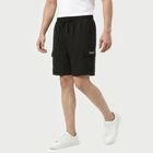 Men's Black Regular Fit Cargo Bermuda Shorts, Black, small