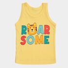 Infants Bright Yellow Cotton Round Neck Casual Vest, पीला, small image number null