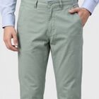 Men's Aqua Slim Fit Chino Casual Trousers, एक्वा, small