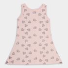 Girls' 100% Cotton Frock, हल्का गुलाबी, small image number null