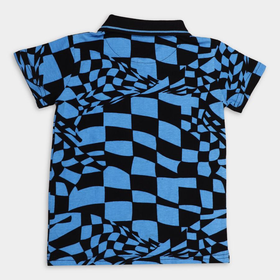 Boys' Cotton Half Sleeves T-Shirt, Navy Blue, large image number null
