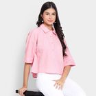 Ladies' 100% Cotton Shirt, Pink, small image number null