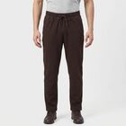 Men's Brown Slim Fit Track Pants, भूरा, small