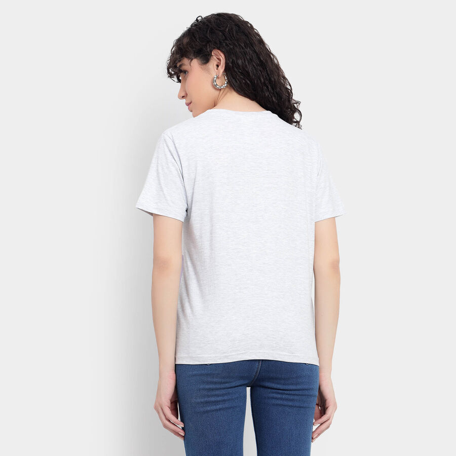 Cotton Round Neck T-Shirt, लाइलेक, large image number null