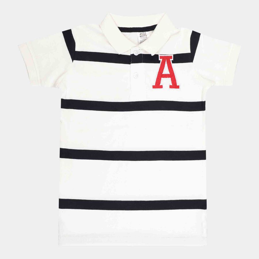 Boys Cotton T-Shirt, White, large image number null