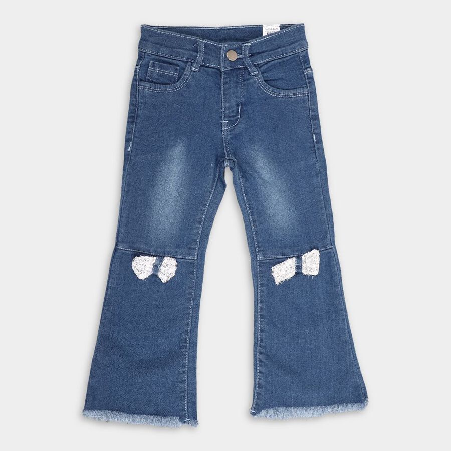 Girls' Jeans, Mid Blue, large image number null