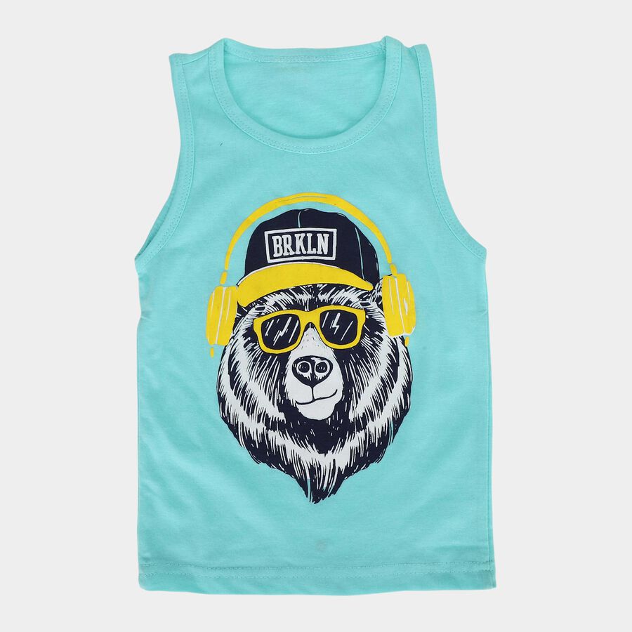 Boys' T-Shirt, एक्वा, large