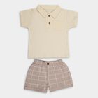 Infants' 100% Cotton Baba Suit , Beige, small