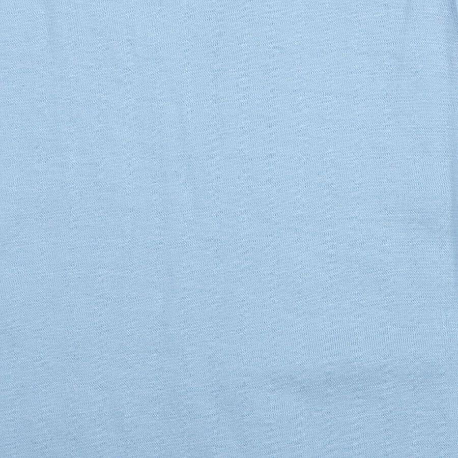 Boys Light Blue Cotton Round Neck Sweater Vest, हल्का नीला, large