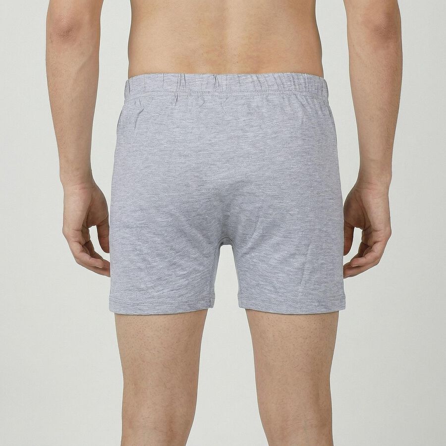 Men's Grey Regular Fit Trunks, मिश्रित हल्का ग्रे, large