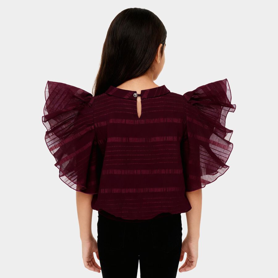 Girls' T-Shirt, Wine, large