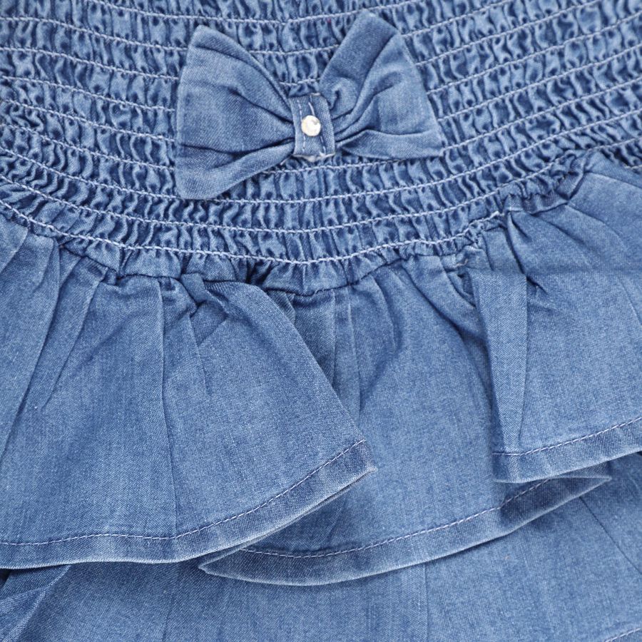 Girls' Skirt , मध्यम नीला, large image number null