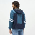 Men's Midnight Blue Hooded Casual Jacket, Mid Blue, small image number null