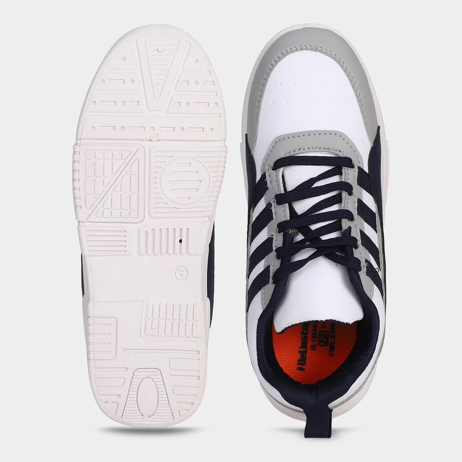 Men's White Sneakers, White, large