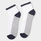 Men's Color-Blocked Sports Socks, काला, small image number null