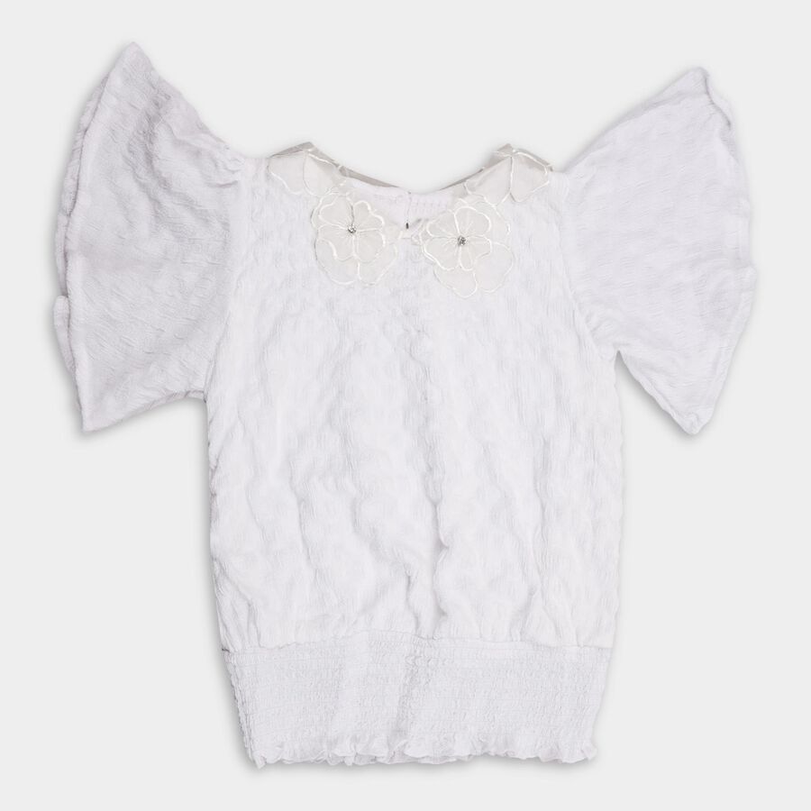 Girls' T-Shirt , सफ़ेद, large image number null