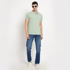 Men's Collared Half Sleeves T-Shirt , एक्वा, small image number null