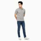 Men Grey Polo Neck Polo T-Shirt, गहरा ग्रे, small