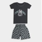 Boys' 100% Cotton Knit Baba Suit, Charcoal, small image number null