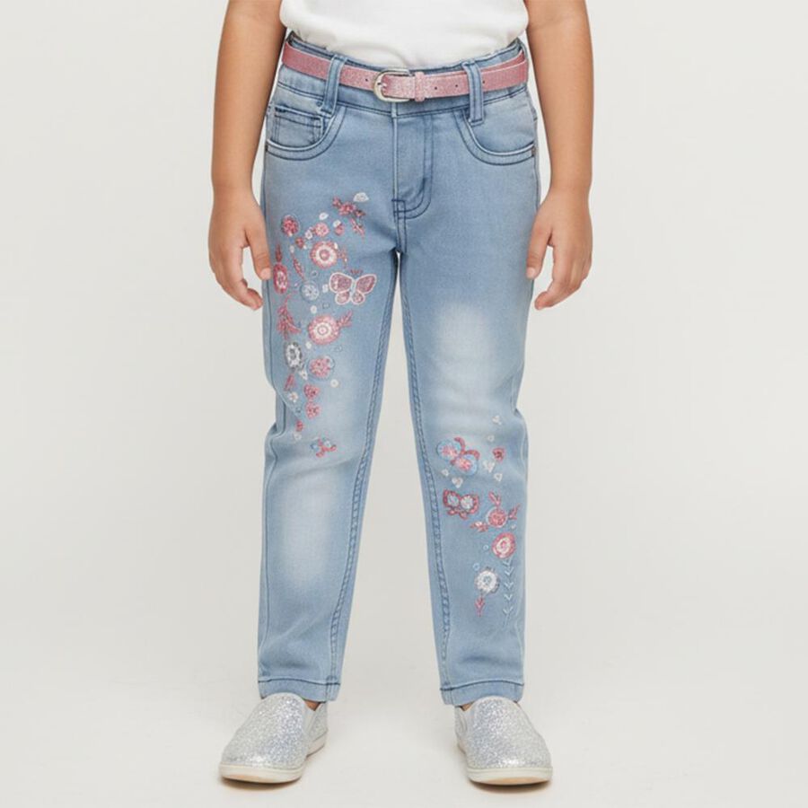 Girls' Jeans, Light Blue, large image number null