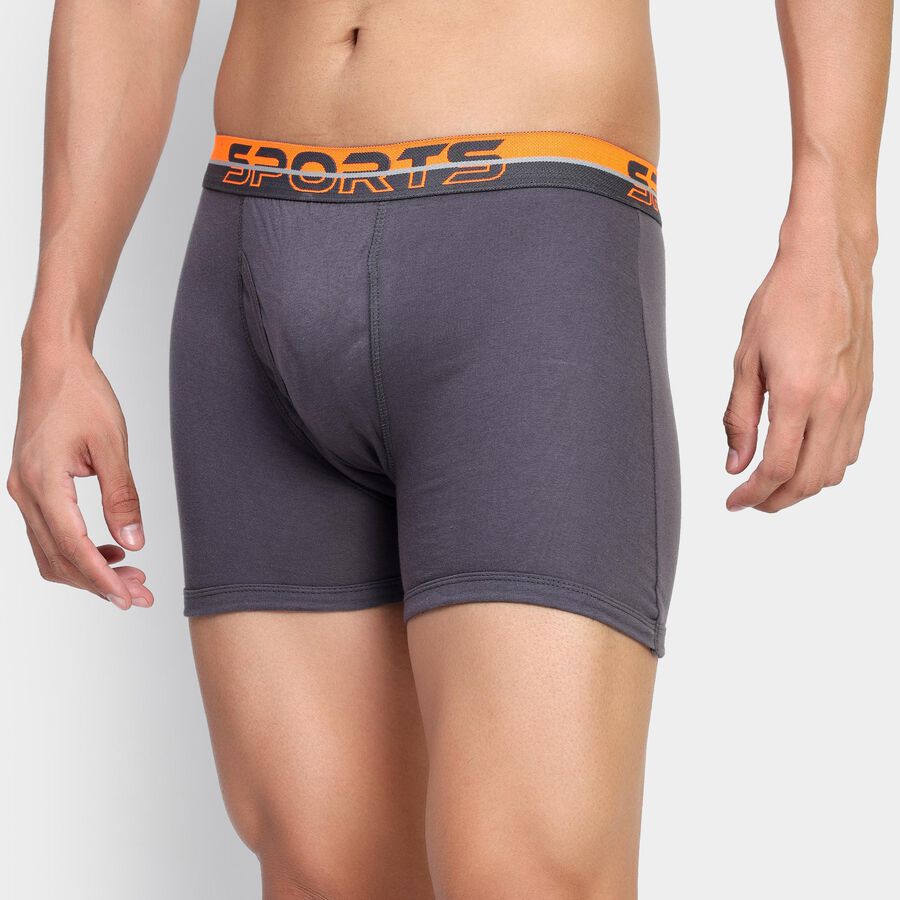 Men's 100% Cotton Trunks , Dark Grey, large