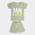 Boys' 100% Cotton Knit Baba Suit, ओलिव, small image number null