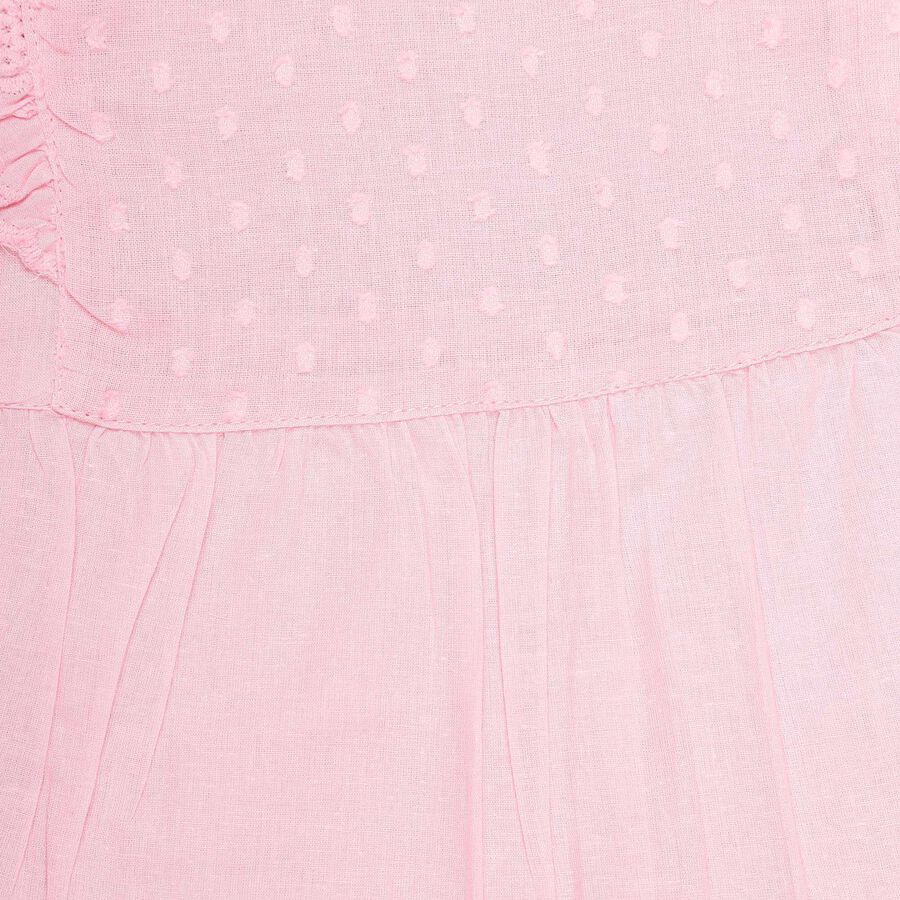 Girls Embellished Short Sleeve Top, Light Pink, large image number null